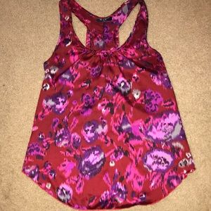 Pink, red, purple floral tank top